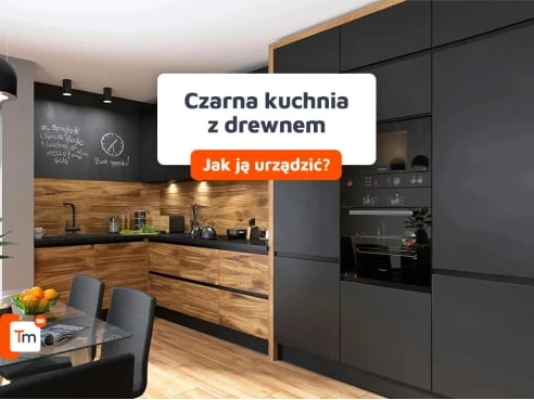 Czarna kuchnia z drewnem – porady i aranżacje